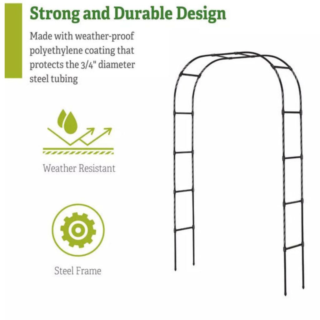 Greenhaus Gardening Garden Arch Support, Weather Resistant Steel Structure
