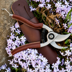 Greenhaus Gardening Bypass Pruner & Holster Set for Precision Garden Trimming