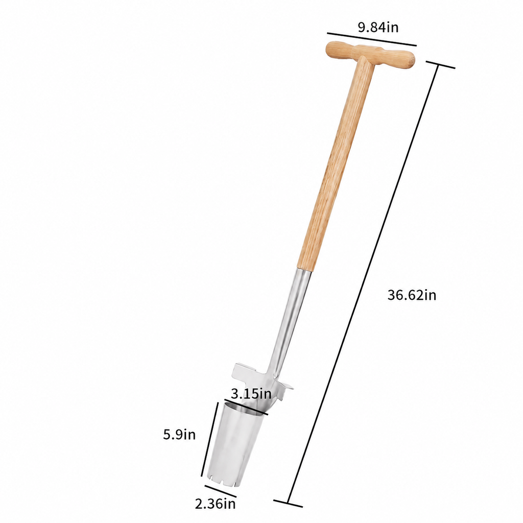 Greenhaus Gardening Stainless Steel Bulb Planter with Foot Step Soil Cutter