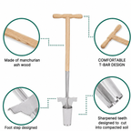 Greenhaus Gardening Stainless Steel Bulb Planter with Foot Step Soil Cutter