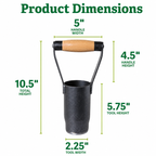 Greenhaus Gardening Large Bulb Planter, Easy Dig Garden Planting Tool