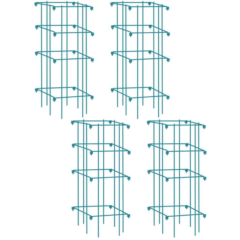 Greenhaus Gardening Tomato Cages Set of 4, Weather Resistant Plant Supports