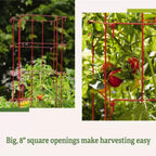 Greenhaus Gardening Tomato Cages Set of 4, Weather Resistant Plant Supports