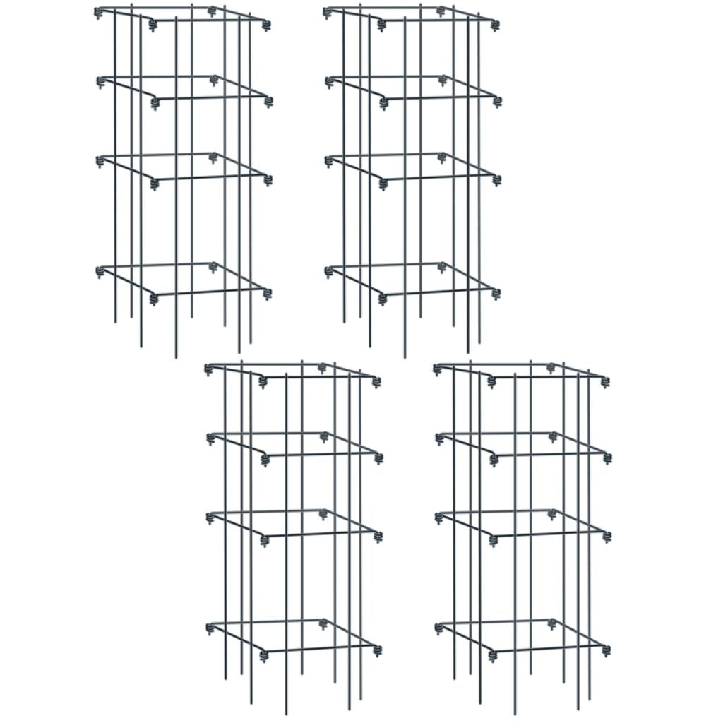 Greenhaus Gardening Tomato Cages Set of 4, Weather Resistant Plant Supports