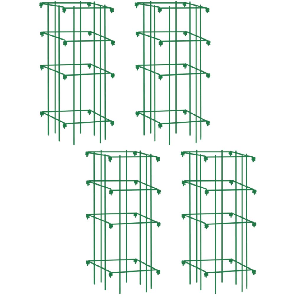 Greenhaus Gardening Tomato Cages Set of 4, Weather Resistant Plant Supports
