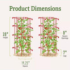 Greenhaus Gardening Tomato Cages Set of 4, Weather Resistant Plant Supports