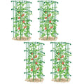 Greenhaus Gardening Tomato Cages Set of 4, Weather Resistant Plant Supports