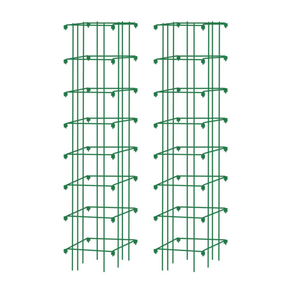 Greenhaus Gardening Tomato Cage Set of 2, Heavy-Duty Plant Support Towers
