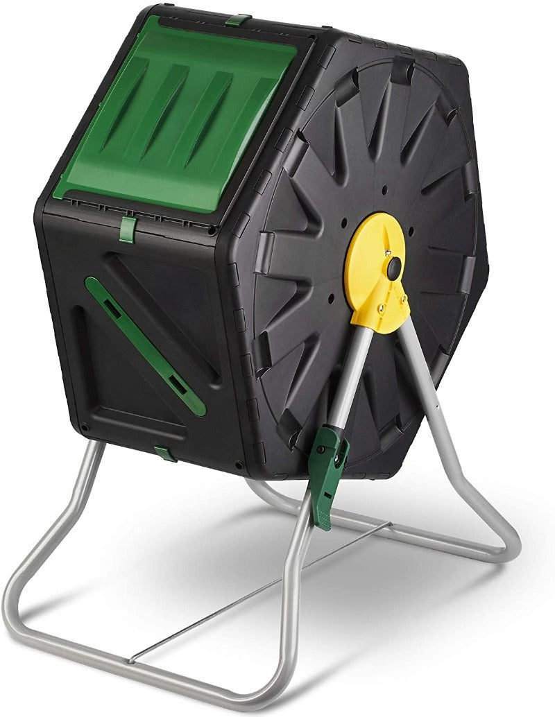 GreenHaus Gardening Outdoor Composting Bin with Easy Turn Aeration Design
