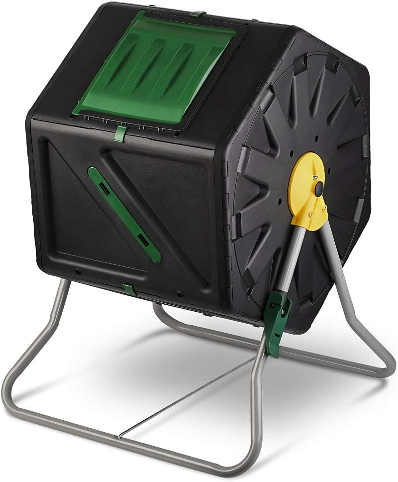 GreenHaus Gardening Outdoor Composting Bin with Easy Turn Aeration Design