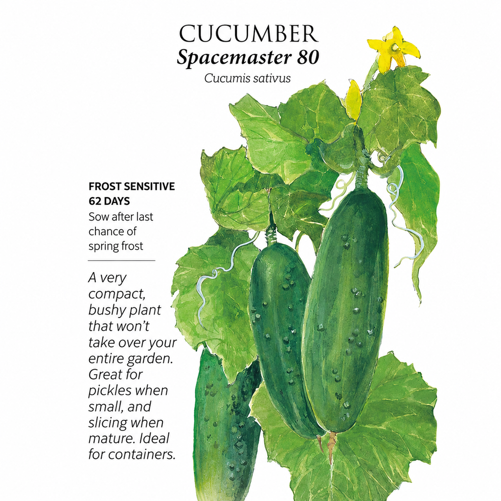 Greenhaus Gardening Cucumber Seeds Compact Vines for Raised Bed Gardening