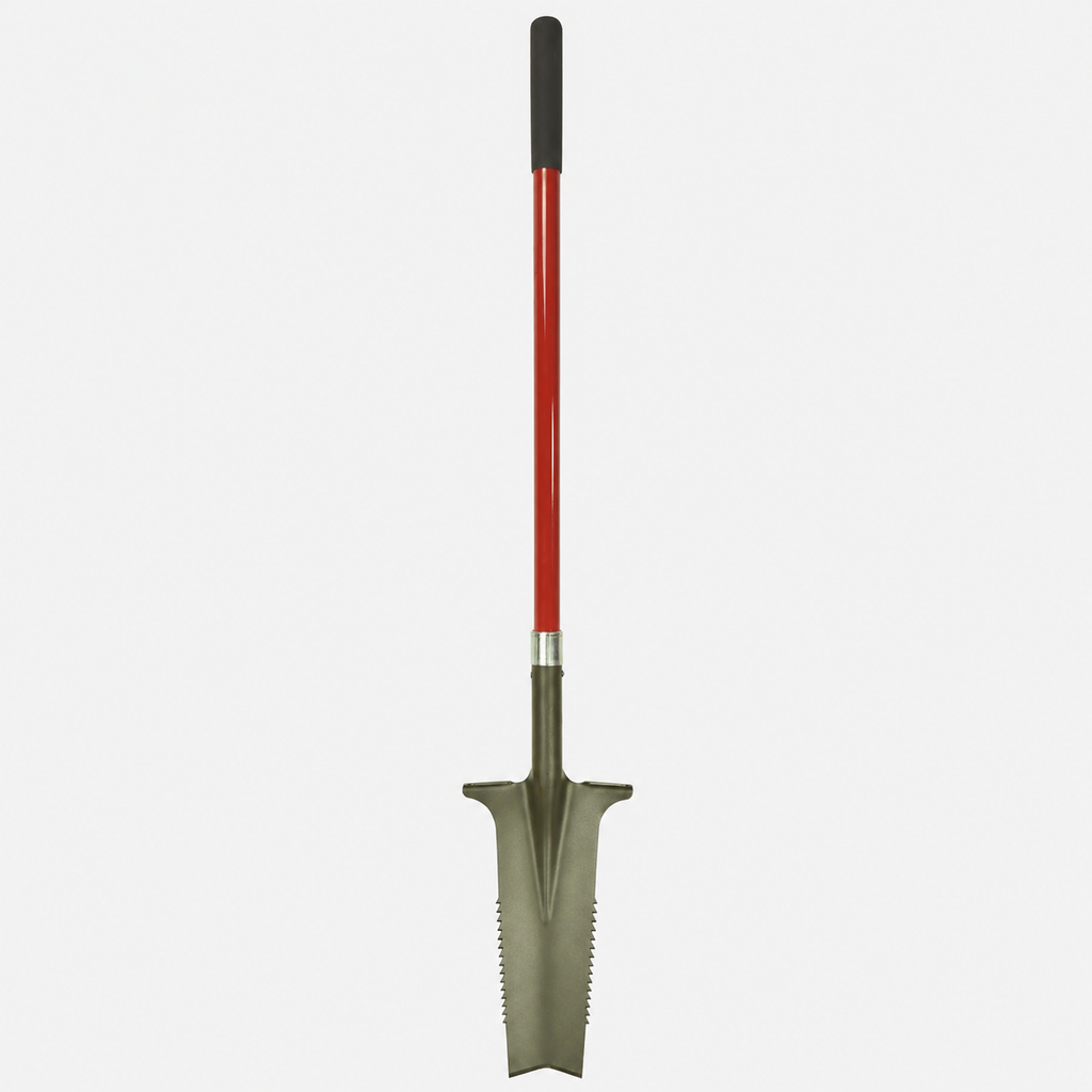 Greenhaus Gardening Long Handle Drain Spade for Tough Ground