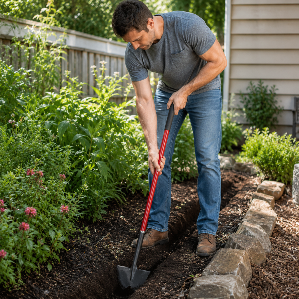 Greenhaus Gardening Lawn Border Edger for Tough Soil and Roots