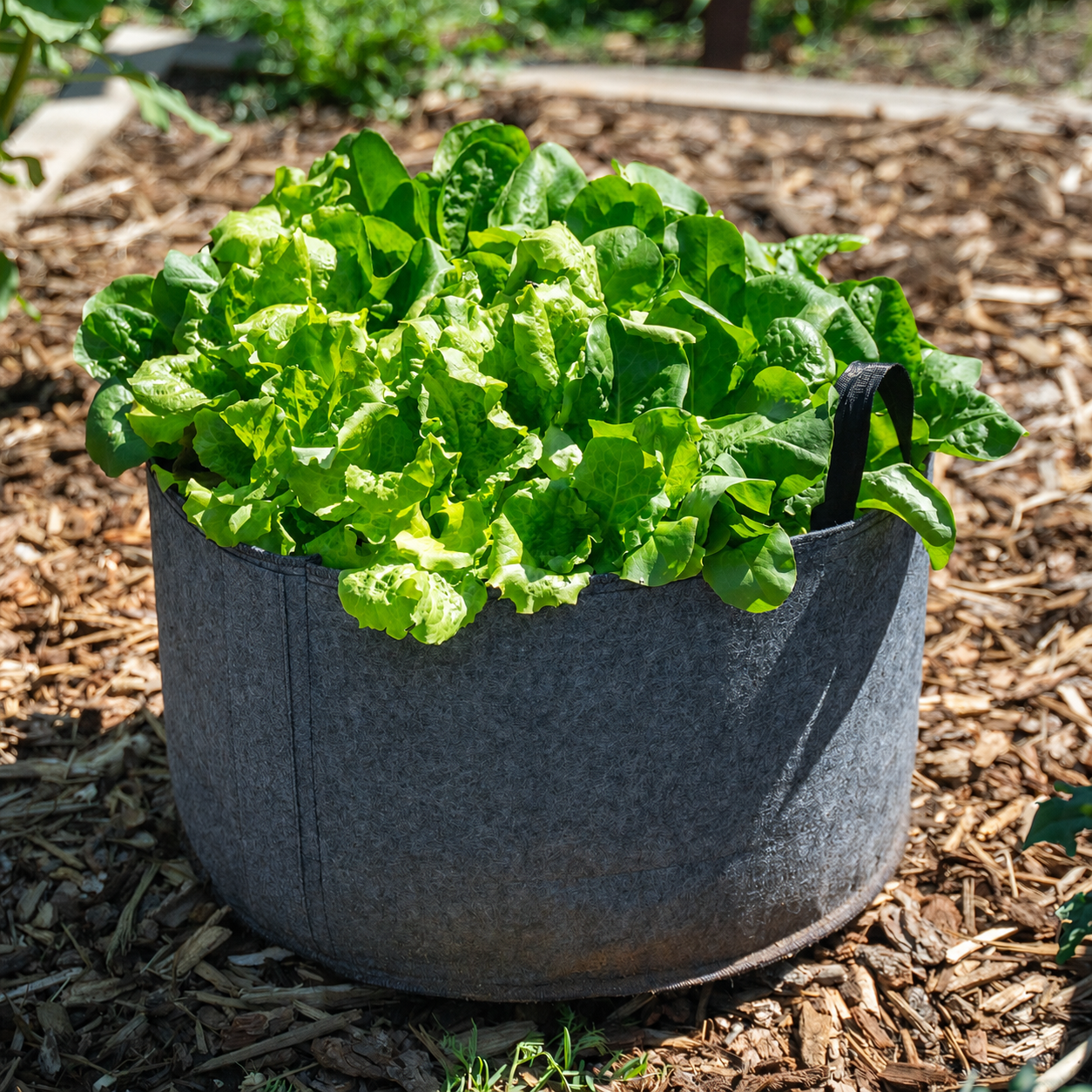 Greenhaus Gardening Plantable Fabric Covers for Moisture Control in Grow Bags