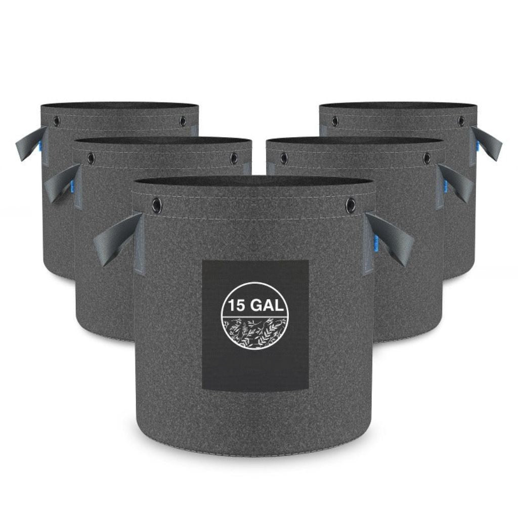 GreenHaus Gardening Heavy Duty Fabric Planter Pots for Vegetables & Herbs