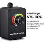 Greenhaus Gardening Variable Fan Speed Controller with Grounded Plug