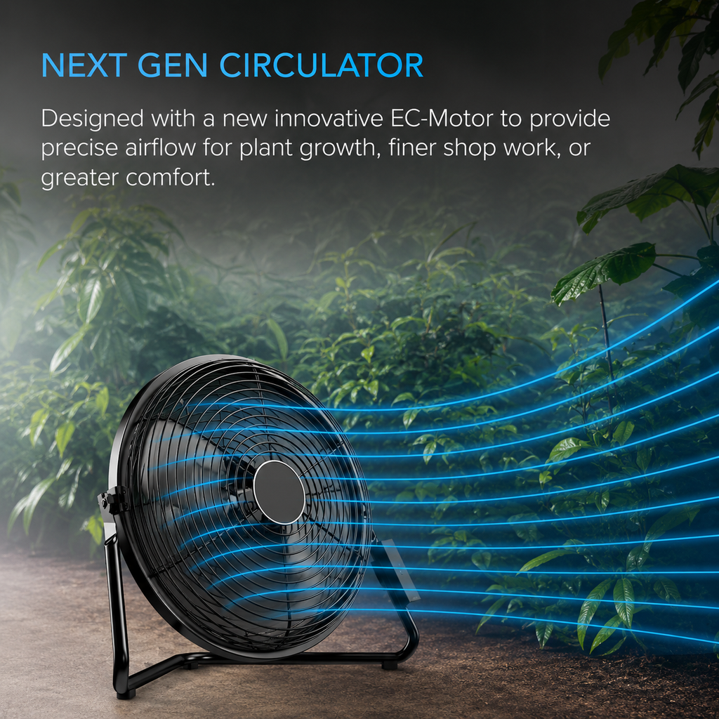 Greenhaus Gardening Industrial Wall Fan with Wireless Speed Controller