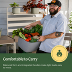 GreenHaus Gardening FlexTub Storage and Harvest Basket Gardening Set