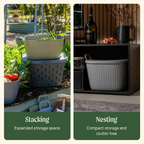 GreenHaus Gardening FlexTub Storage and Harvest Basket Gardening Set