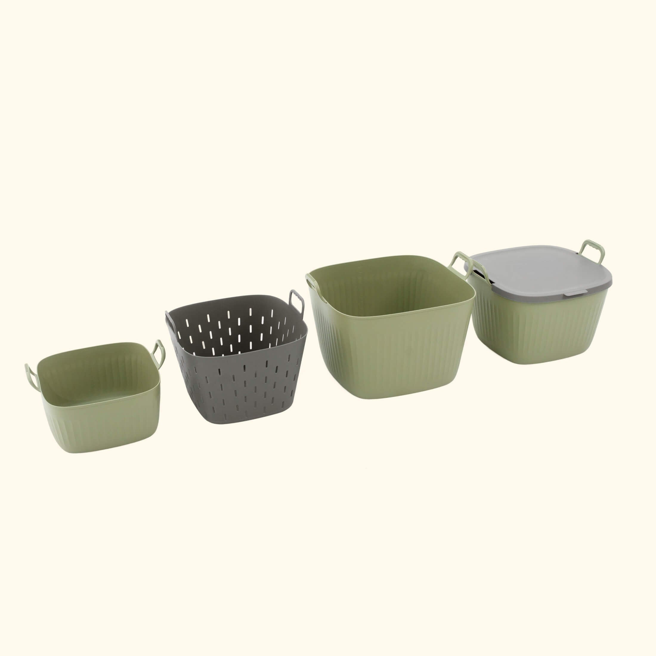 GreenHaus Gardening FlexTub Storage and Harvest Basket Gardening Set