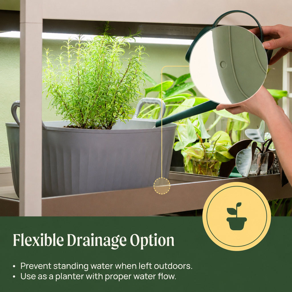 GreenHaus Gardening FlexTub Storage and Harvest Basket Gardening Set