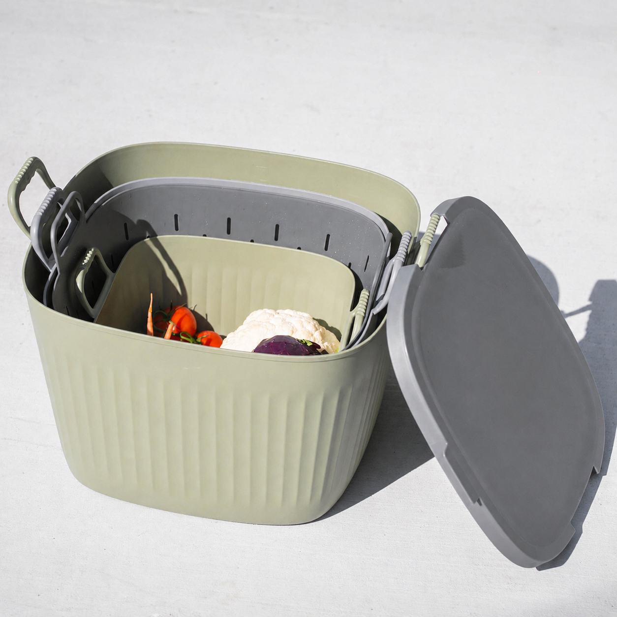 GreenHaus Gardening FlexTub Storage and Harvest Basket Gardening Set
