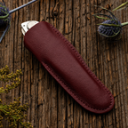 Greenhaus Gardening Floral Pocket Knife — 3" Steel Blade & Leather Pouch