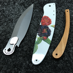 Greenhaus Gardening Floral Pocket Knife — 3" Steel Blade & Leather Pouch