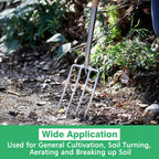 Greenhaus Gardening 2PC Garden Tool Set, Stainless Steel Digging Fork & Shovel