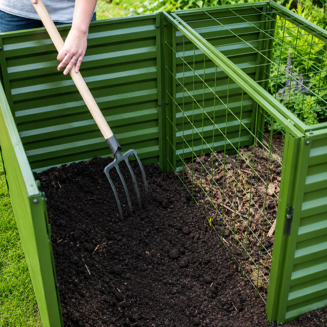 Greenhaus Gardening Dutch Digging Fork, Professional Soil Aeration & Compost Tool