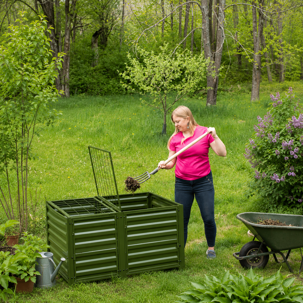 Greenhaus Gardening Dutch Digging Fork, Professional Soil Aeration & Compost Tool