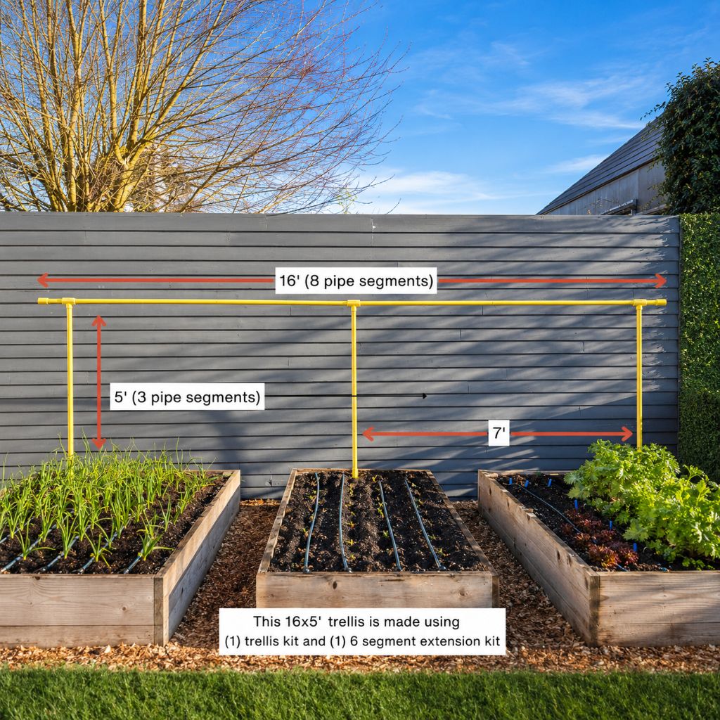 Greenhaus Gardening Garden Trellis System, Heavy Duty Modular Plant Support