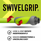 Greenhaus Gardening Lightweight Flexible Garden Hose with Swivel Connectors, 5/8 Inch x 50 FT