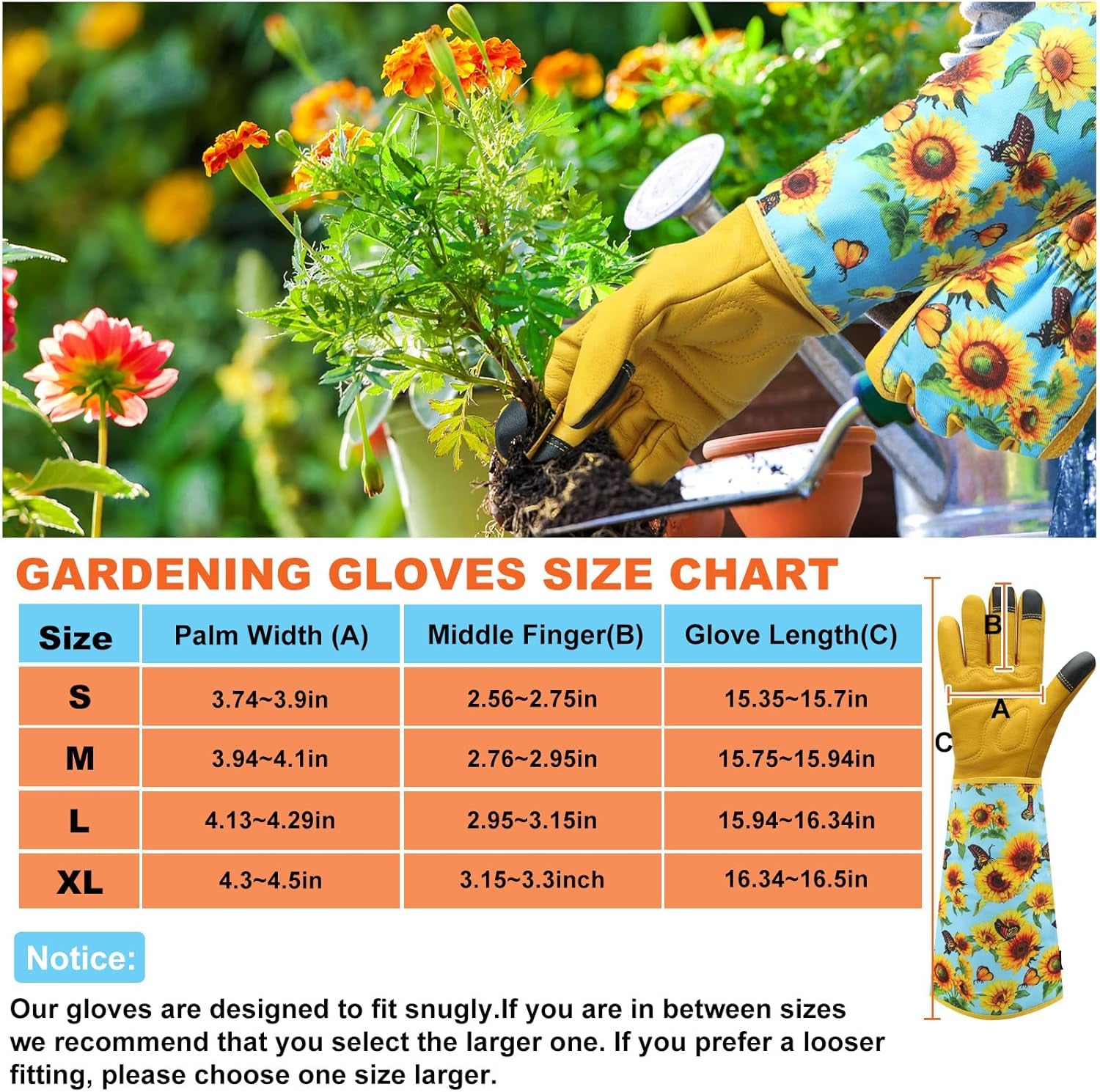 GreenHaus Gardening Breathable Garden Gloves for Pruning & Weeding