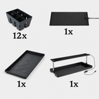 Greenhaus Gardening Ultimate Seed Starting Kit with Grow Light, Heat Mat & 6-Cell Trays