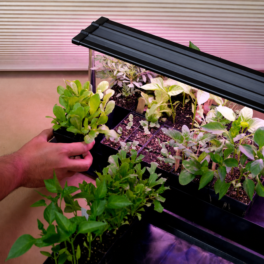 Greenhaus Gardening Ultimate Seed Starting Kit with Grow Light, Heat Mat & 6-Cell Trays