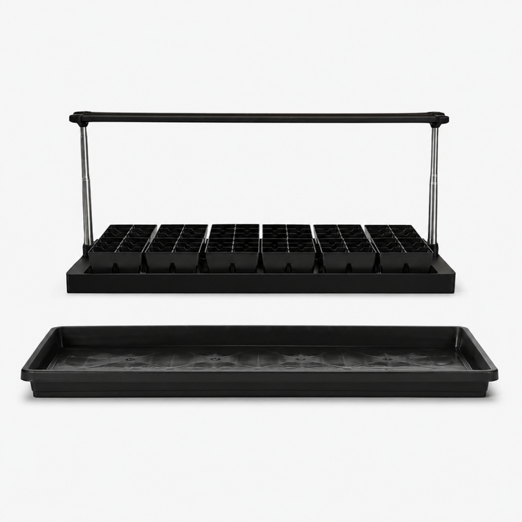Greenhaus Gardening Ultimate Seed Starting Kit with Grow Light, Heat Mat & 6-Cell Trays