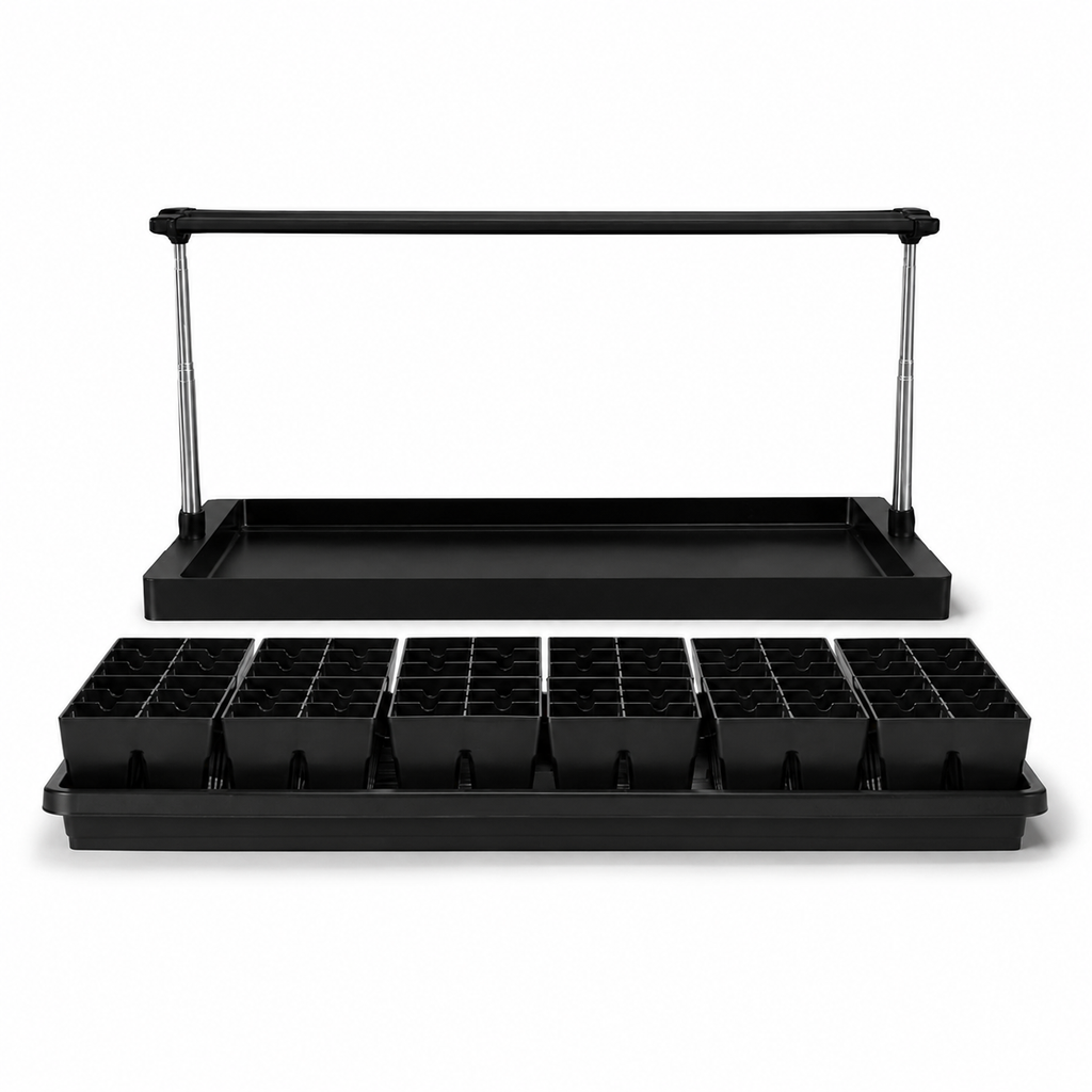 Greenhaus Gardening Ultimate Seed Starting Kit with Grow Light, Heat Mat & 6-Cell Trays