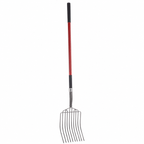 Greenhaus Gardening 10-Tine Garden Fork for Heavy Duty Outdoor Tasks
