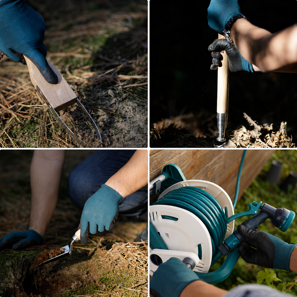 Greenhaus Gardening Garden Gloves for Digging, Planting & Pruning, Flexible Grip Design
