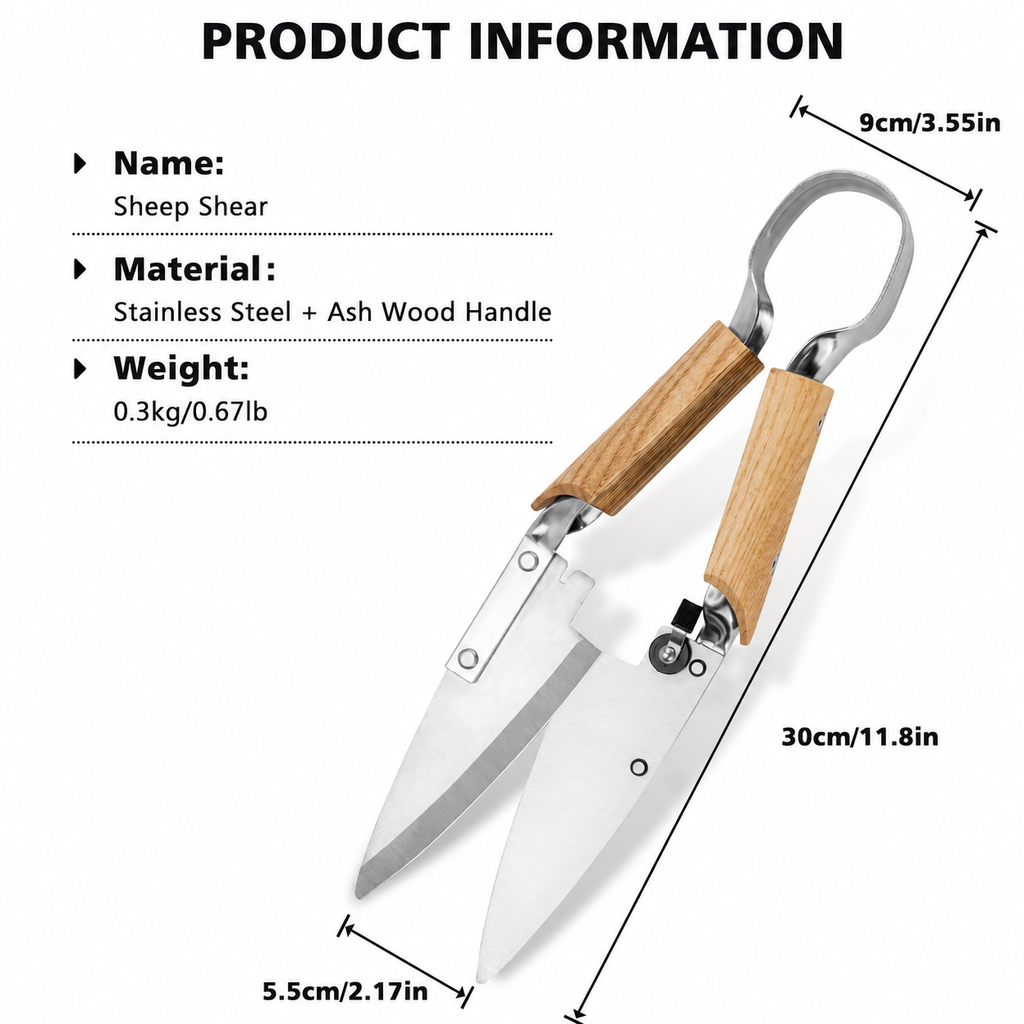 GreenHaus Gardening Heavy Duty Garden Shears for Grass & Hedge Trimming