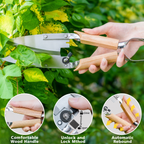 GreenHaus Gardening Heavy Duty Garden Shears for Grass & Hedge Trimming
