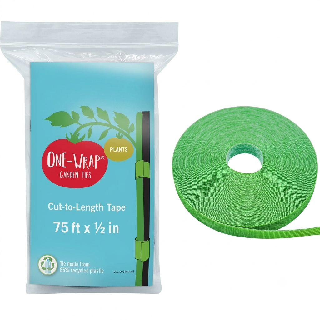 Greenhaus Gardening Adjustable Hook & Loop Plant Support Tape for Climbing Plants