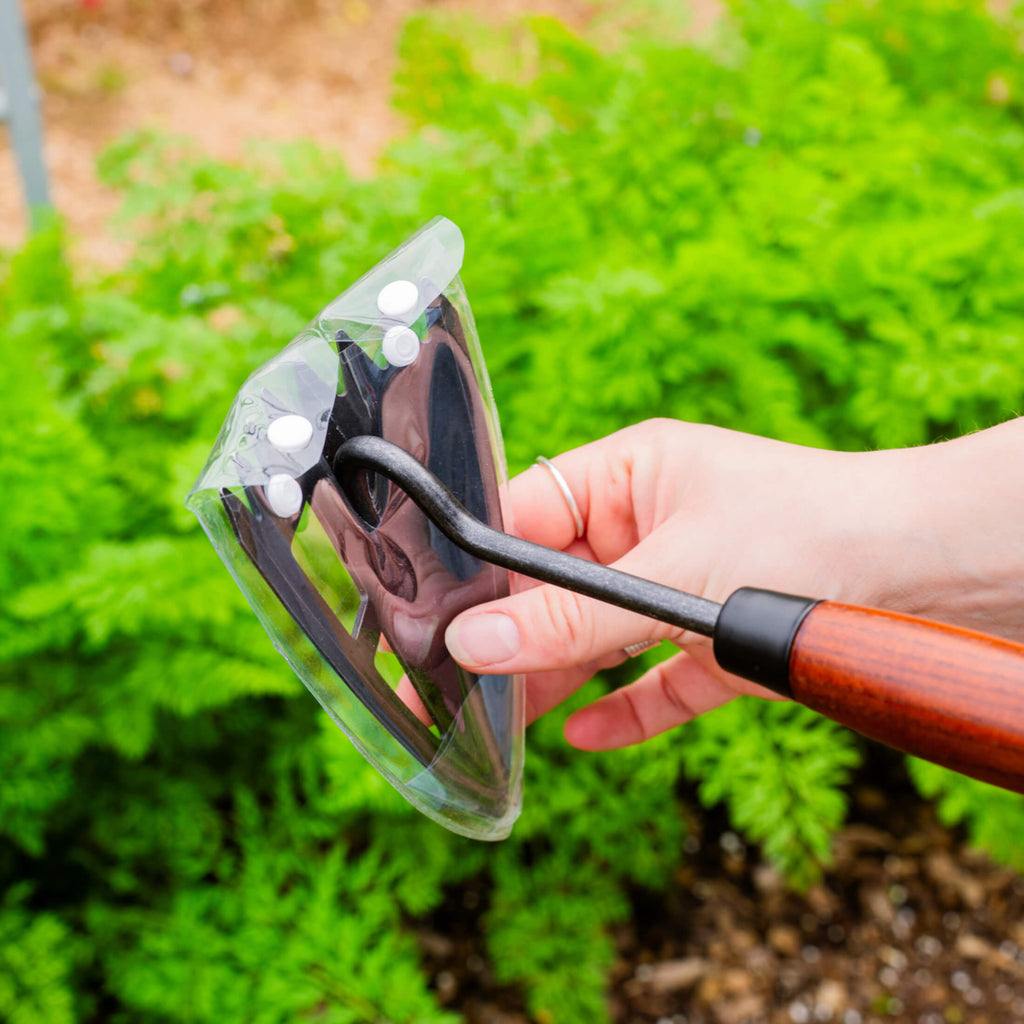 Greenhaus Gardening Hand Garden Hoe, FSC Wood Handle Multi-Use Weeding Tool