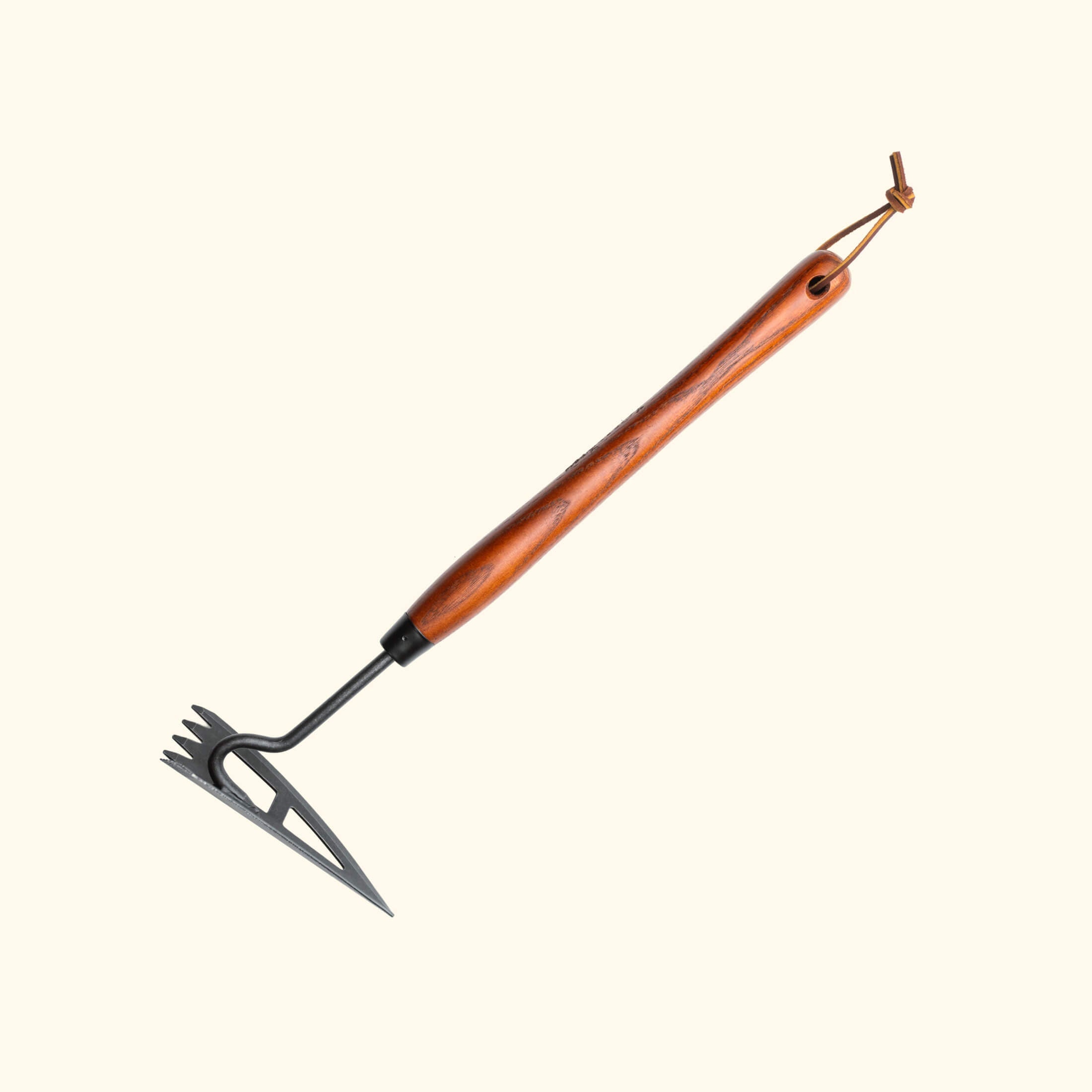 Greenhaus Gardening Hand Garden Hoe, FSC Wood Handle Multi-Use Weeding Tool