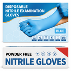 Greenhaus Gardening 4 Mil Blue Nitrile Disposable Gloves for Medical & Food Handling
