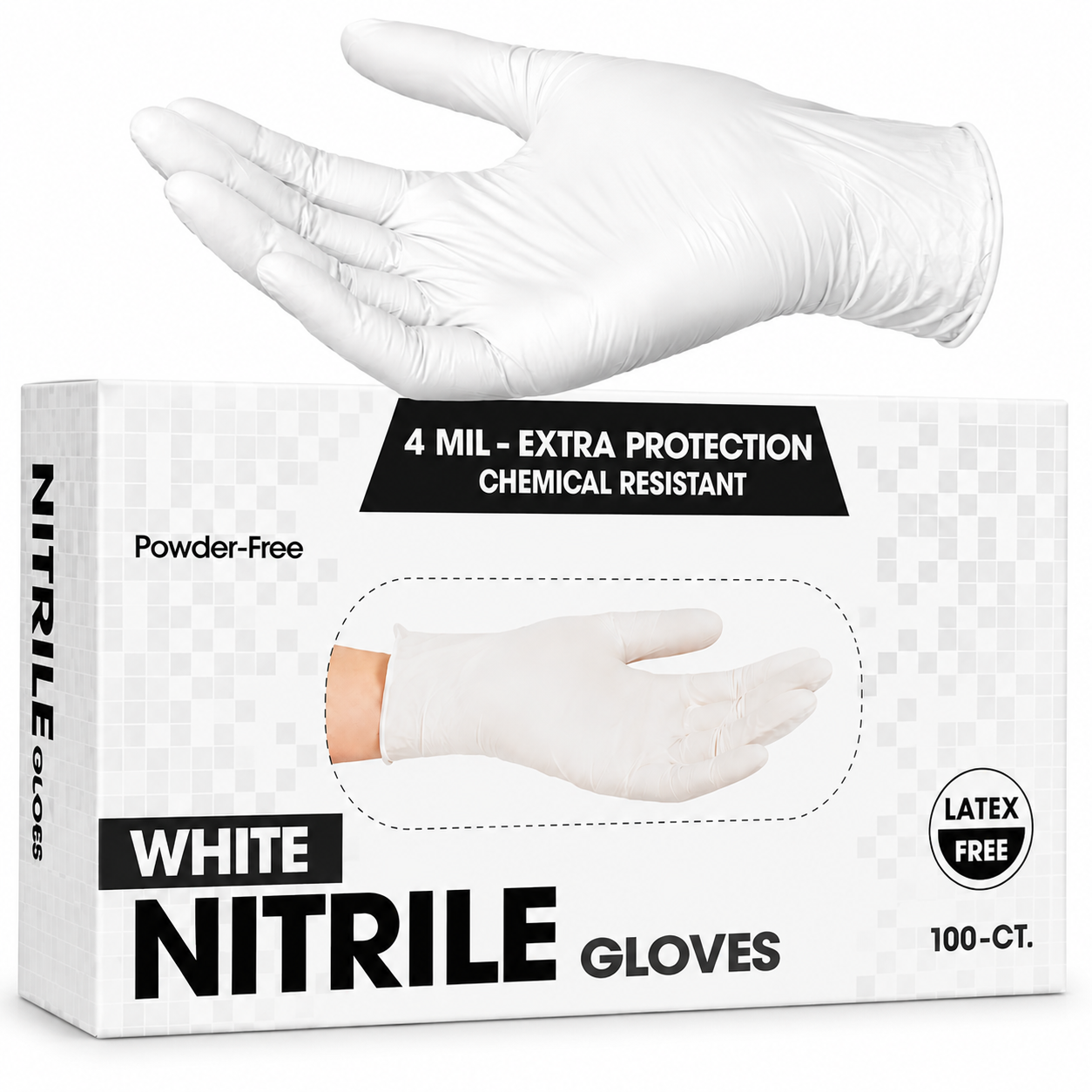 Greenhaus Gardening Black Disposable Nitrile Gloves