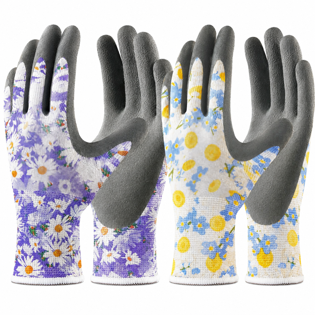 Greenhaus Gardening Gardening Gloves, 6 Pairs with Latex Coated Grip