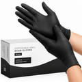 Greenhaus Gardening Black Vinyl Disposable Exam Gloves, Latex-Free & Powder-Free