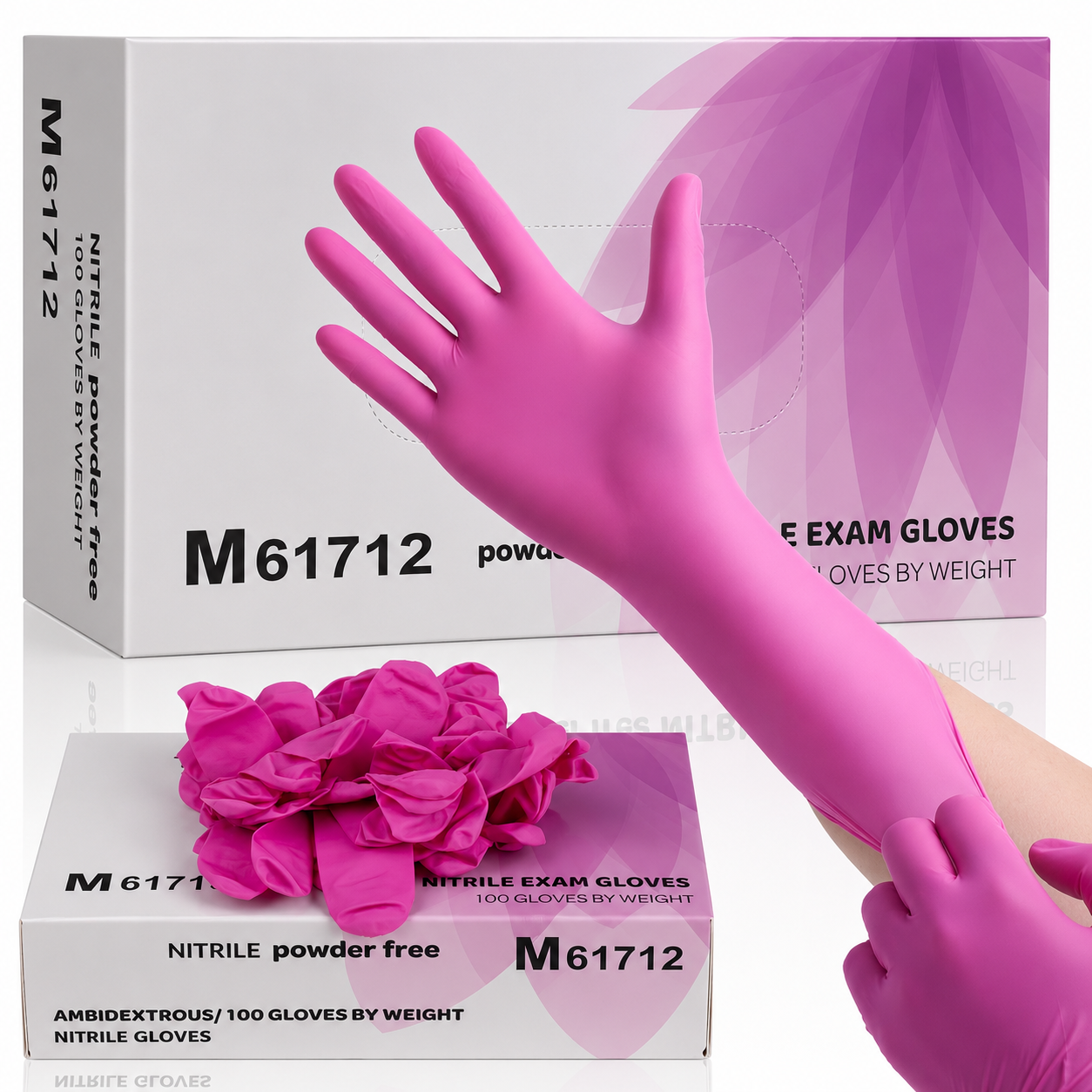 Greenhaus Gardening Disposable Nitrile Exam Gloves, 3.5 Mil, Latex-Free, 100 Count